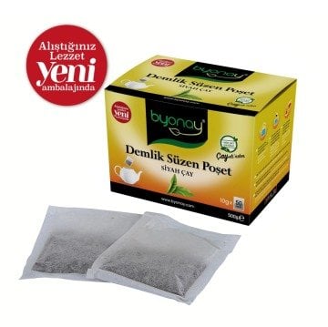 Byonay Demlik Süzen Poşet Siyah Çay 500 g – 10 g × 50 Adet
