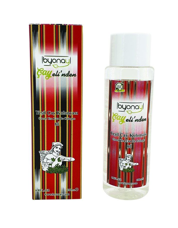 Byonay 80° Yeşil Çay Kolonyası 200 ml – Keşan Motifli