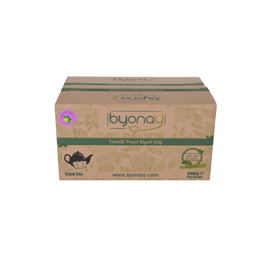 Byonay Demlik Poşet Bergamot Aromalı Siyah Çay 5000 g 30 g