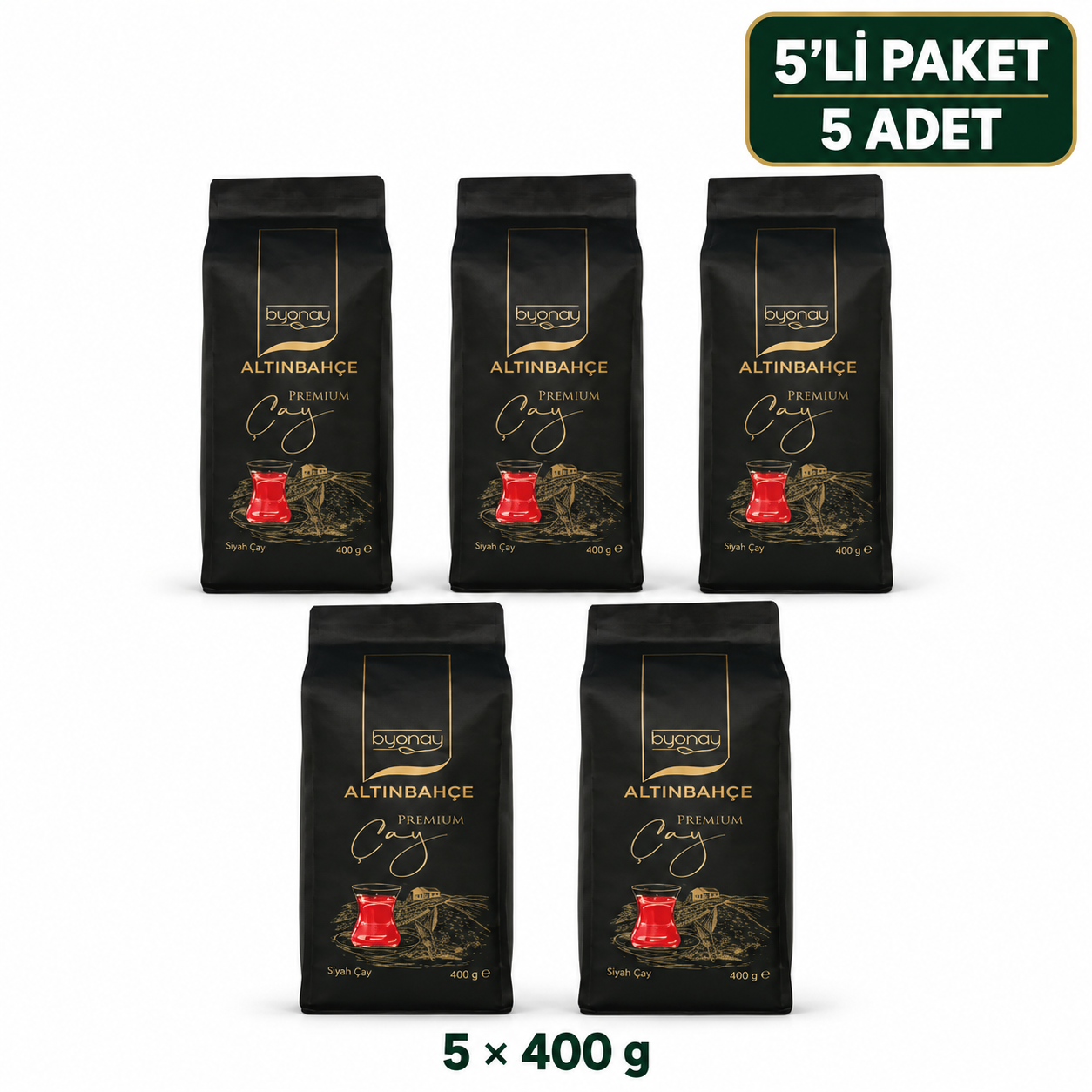 Byonay Altınbahçe Premium Siyah Çay 400 g – 5’li Paket