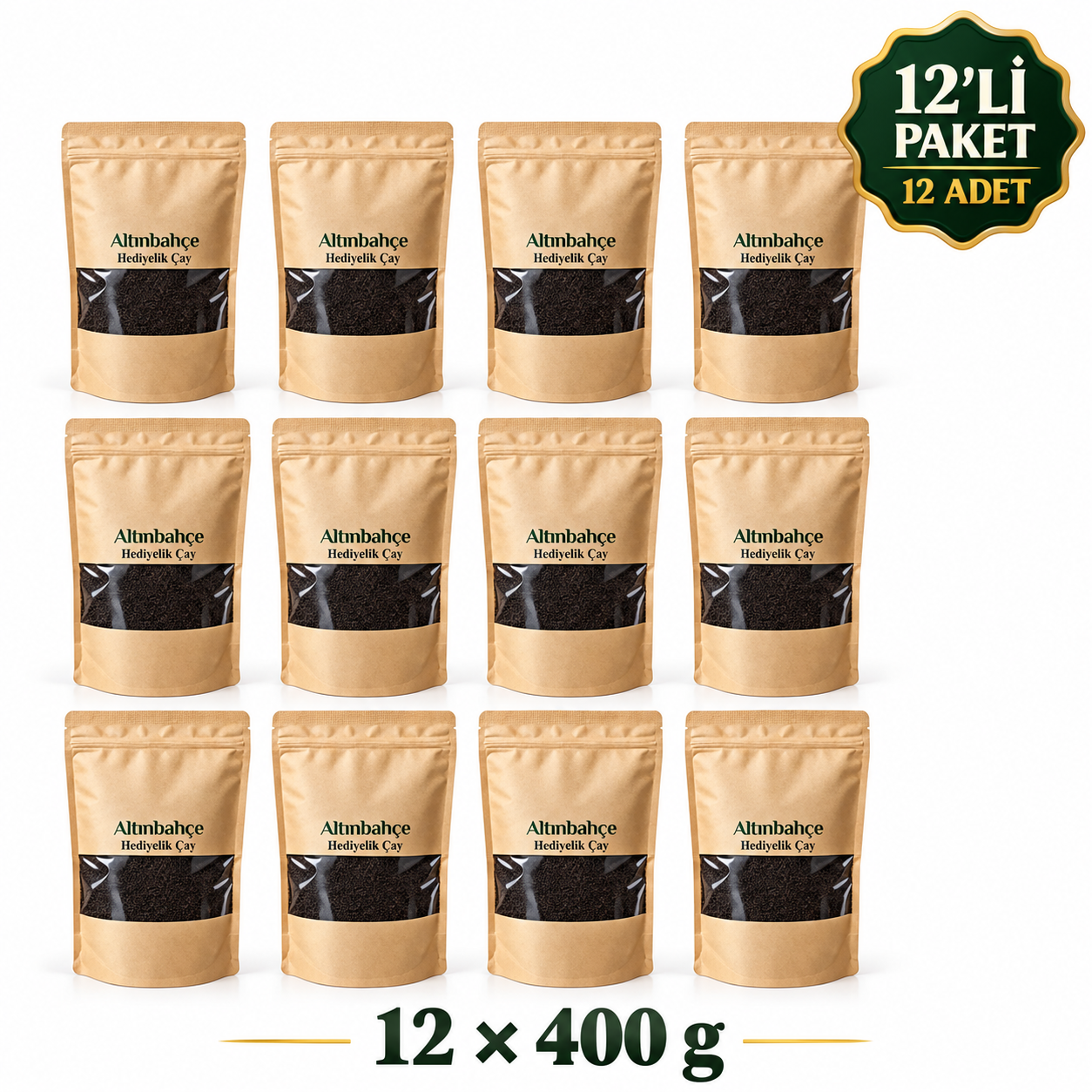 Altınbahçe Hediyelik Siyah Çay 400 g – 12’li Paket